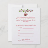 招待状ホリデーティーパーティー 招待状 (裏面)