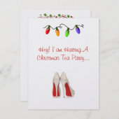 招待状ホリデーティーパーティー 招待状 (正面/裏面)