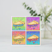 招待状ポップ・アートの-円のアート 招待状 (スタンド正面)