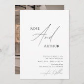 招待状ミニマお洒落リスト 招待状 (正面/裏面)