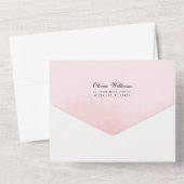 招待状モダン花嫁シャワー。 オールインワン招待状 (裏面)