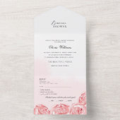 招待状モダン花嫁シャワー。 オールインワン招待状 (内側)