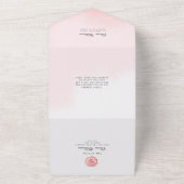 招待状モダン花嫁シャワー。 オールインワン招待状 (外側)