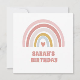 招待状レインボーガールズまたはバースデーカード 招待状
