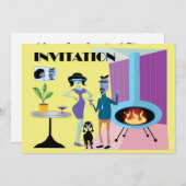 招待状レトロ 招待状 (正面/裏面)