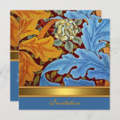 招待状ヴィンテージビクトリアンウィリアムモリスフローラ 招待状 (正面/裏面)