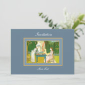 招待状ヴィンテージビクトリアンティーパーティー 招待状 (スタンド正面)