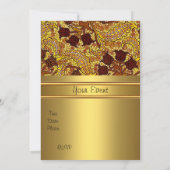 招待状ヴィンテージフローラ任意の情熱 招待状 (裏面)