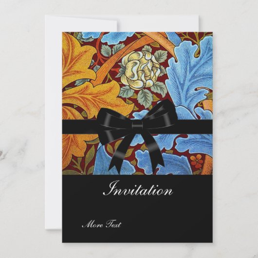 招待状ヴィンテージレトロビクトリアンウィリアム・モリス 招待状 (正面)