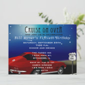 招待状上のクラシックな車の巡航 招待状 (スタンド正面)