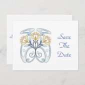 招待状保存日付：アールヌーボー 案内ポストカード (正面/裏面)