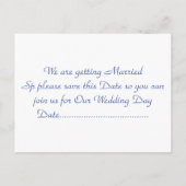 招待状保存日付：アールヌーボー 案内ポストカード (裏面)