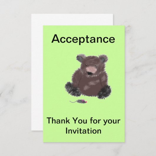 招待状受け入れ 招待状 (正面/裏面)