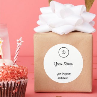 招待状台座標識名刺ケースギフトB ラウンドシール