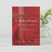 招待状司祭40周年叙位赤 招待状 (スタンド正面)