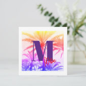 招待状夏の熱帯性ヤシの木80年代 招待状 (スタンド正面)