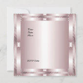 招待状婚約ピンクアールデコフローラ 招待状 (裏面)