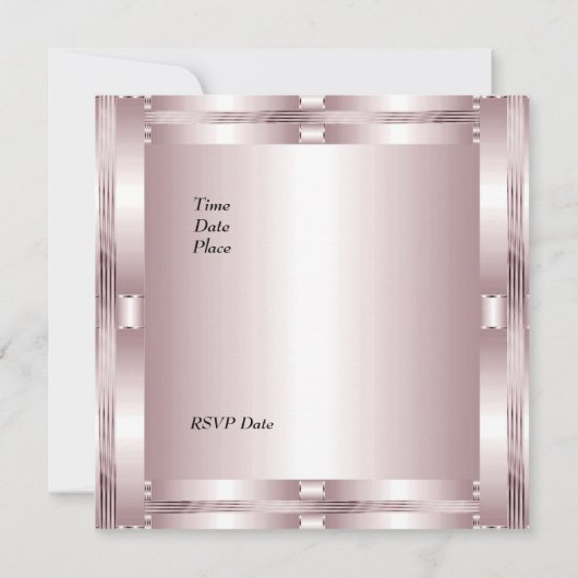 招待状婚約ピンクアールデコフローラ 招待状 (裏面)