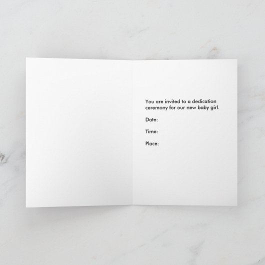 招待状式カード 招待状 (内部)