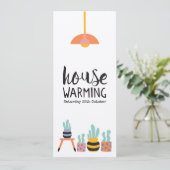 招待状引っ越し祝いパーティーパーティーサボテンイラスト (スタンド正面)