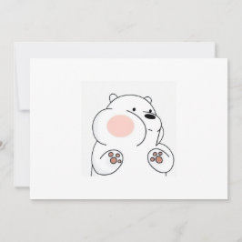 招待状愛らしい赤熊 招待状