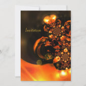 招待状抽象芸術アートオレンジジュエル 招待状 (正面)