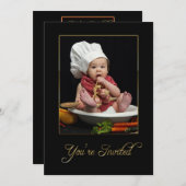 招待状数々の – 目的 – ベビーAS CHEF 招待状 (正面/裏面)