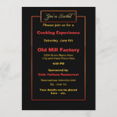 招待状数々の – 目的 – ベビーAS CHEF 招待状 (裏面)