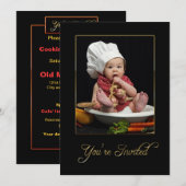 招待状数々の – 目的 – ベビーAS CHEF 招待状 (正面/裏面)