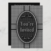 招待状数々の – 目的 – 白黒 招待状 (正面/裏面)