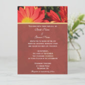 招待状新郎新婦。デイジー花 招待状 (スタンド正面)