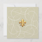 招待状旋回フレームのまわりに金ゴールド(紋章の)フラ・ダ・リ 招待状 (正面)