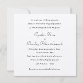 招待状旋回フレームのまわりに金ゴールド（紋章の）フラ・ダ・リ 招待状 (裏面)