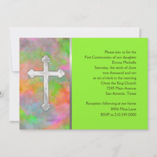 招待状最初の交信抽象芸術とクロス 招待状 (正面)