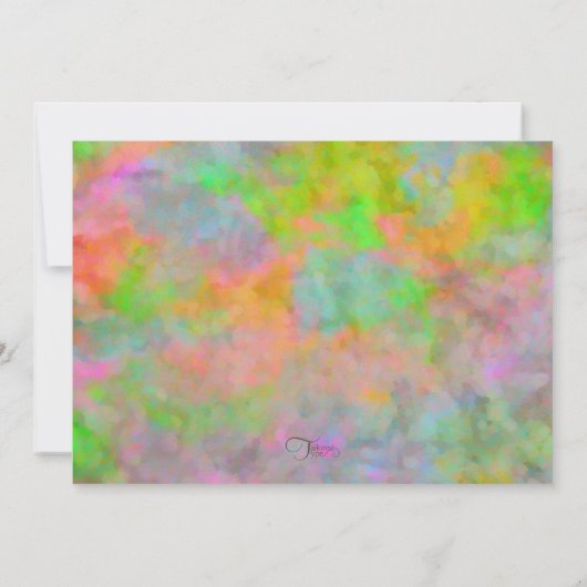 招待状最初の交信抽象芸術とクロス 招待状 (裏面)