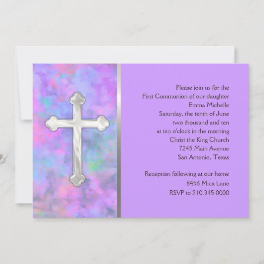 招待状最初の交信抽象芸術とクロス 招待状 (正面)