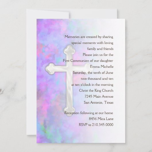 招待状最初の交信抽象芸術とクロス 招待状 (正面)