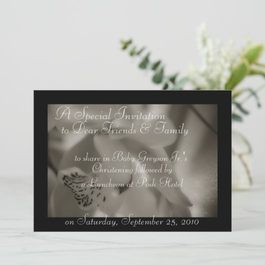 招待状洗礼《キリスト教》洗礼式や命名式テンプレート 招待状 (スタンド正面)