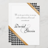 招待状点々のある·デライト·コミットメント·セレモニー 招待状 (正面/裏面)