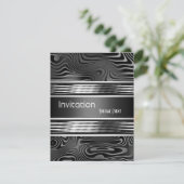 招待状特殊イベントブラックシルバーメタル 招待状 (スタンド正面)