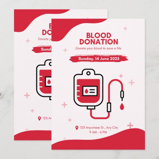 招待状献血日 招待状 (正面/裏面)