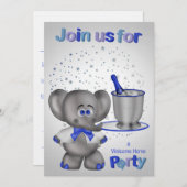 招待状用ウェルカムホームパーティー 招待状 (正面/裏面)