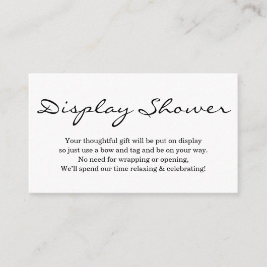 招待状用シャシンプレゼント - シンプル エンクロージャーカード (正面)