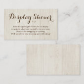 招待状用シャワーインサートを表示素朴- エンクロージャーカード (正面/裏面)