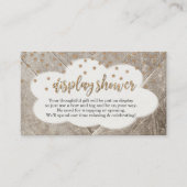 招待状用シャワーインサートを表示素朴- エンクロージャーカード (正面)