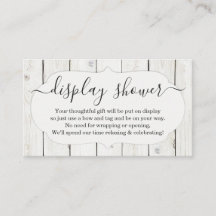 招待状用シャワーインサートを表示素朴-