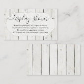 招待状用シャワーインサートを表示素朴- エンクロージャーカード (正面/裏面)