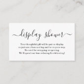 招待状用シャワーインサートを表示 – シンプル エンクロージャーカード (正面)