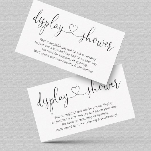 招待状用シャワーインサートを表示 – シンプル エンクロージャーカード