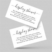 招待状用シャワーインサートを表示 – シンプル エンクロージャーカード